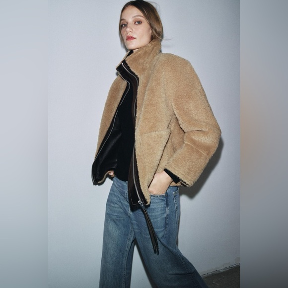ZARA Shearling jacket -ZWcollection - Picture 2 of 15